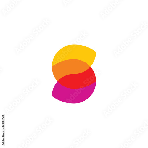 s logo letter icon vector