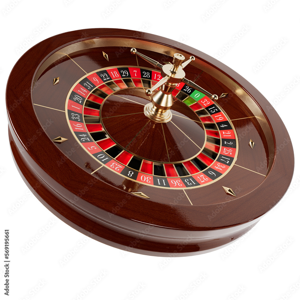 3d rendering - The casino roulette wheel  - obrazy, fototapety, plakaty 