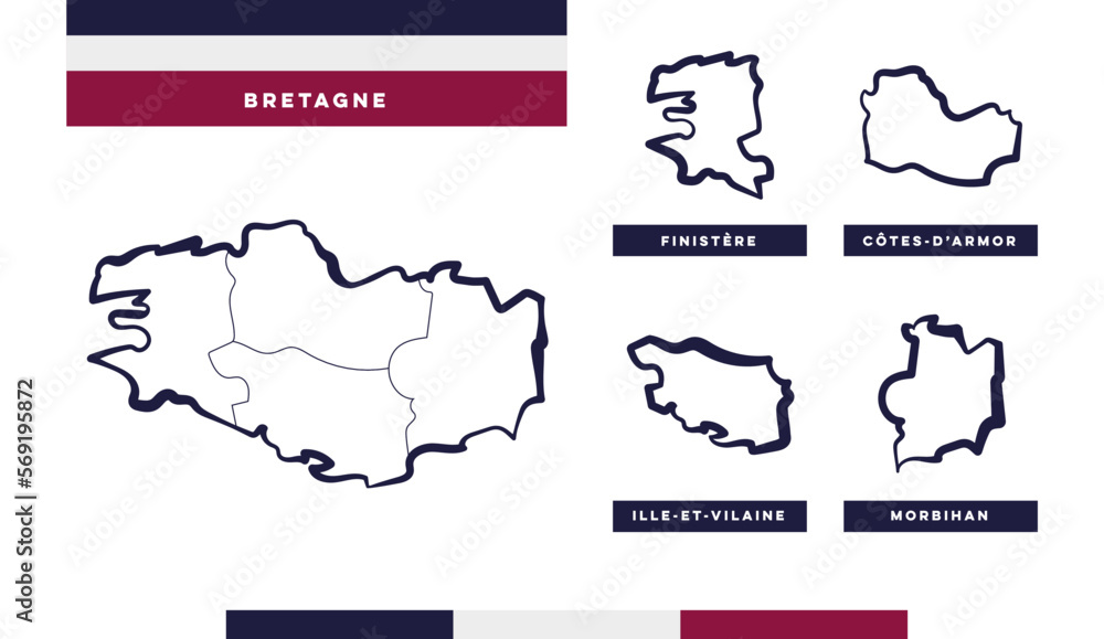 Obraz premium Région / Département en Bretagne - France