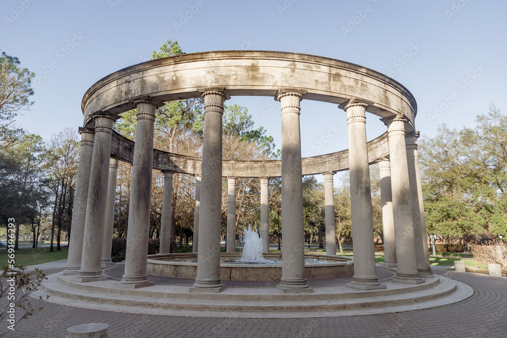 Naklejka premium Hermann Park is a 445-acre urban park in Houston, Texas, situated at the southern end of the Museum District.