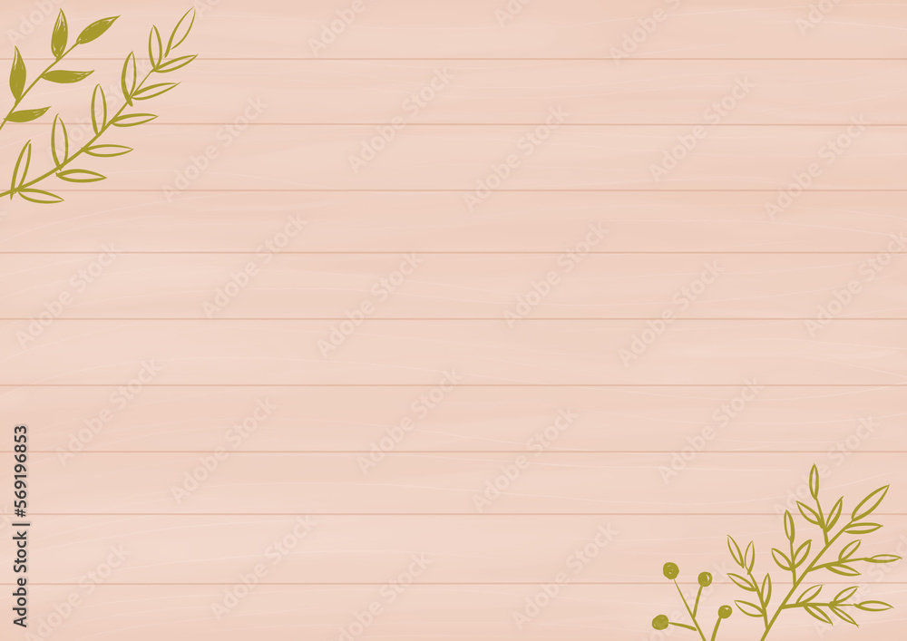 Obraz premium 葉っぱの背景 木目の背景 葉 木目 フレーム