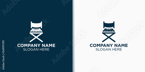 director chair logo vector, cinema logo inspiration