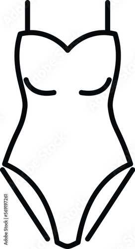 Water swimwear icon outline vector. Aqua pool. Summer waterslide