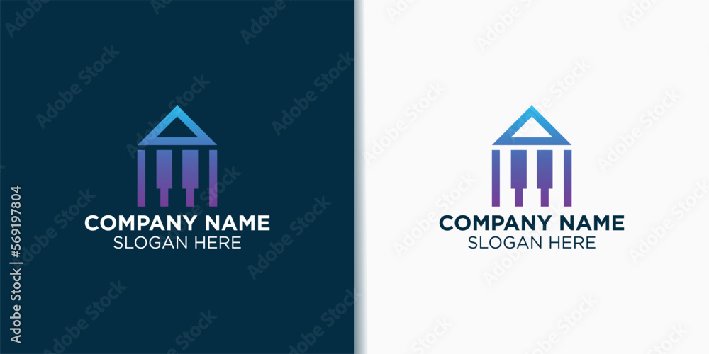 home music logo vector, music industry logo inspiration