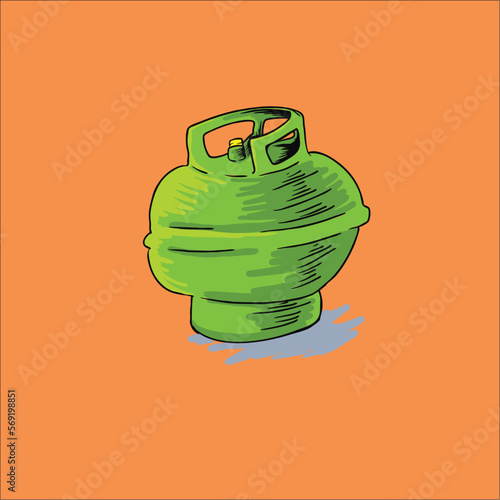 Tabung Gas LPG hand drawn