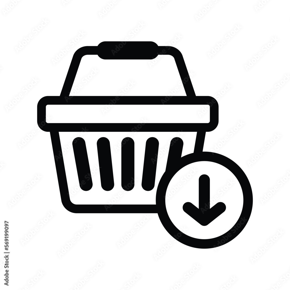Shopping basket icon vector design template Shopping basket icon vector design template