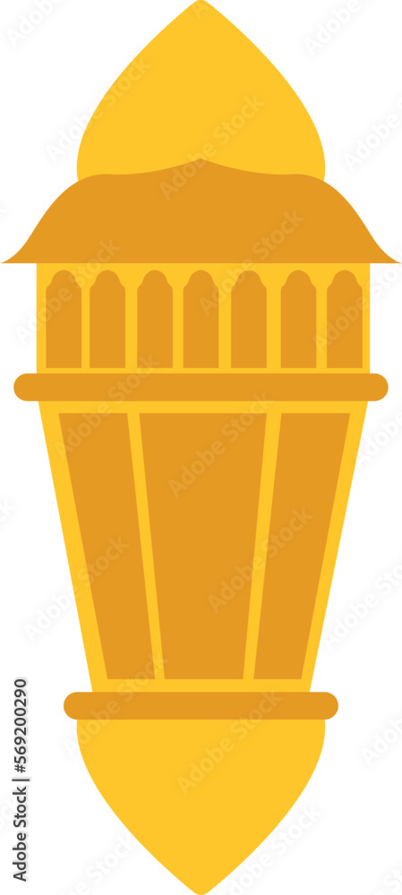 ramadan kareem lantern icon image vector illustration design  yellow color