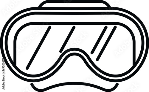 Dive mask icon outline vector. Aqua pool. Summer aquatic