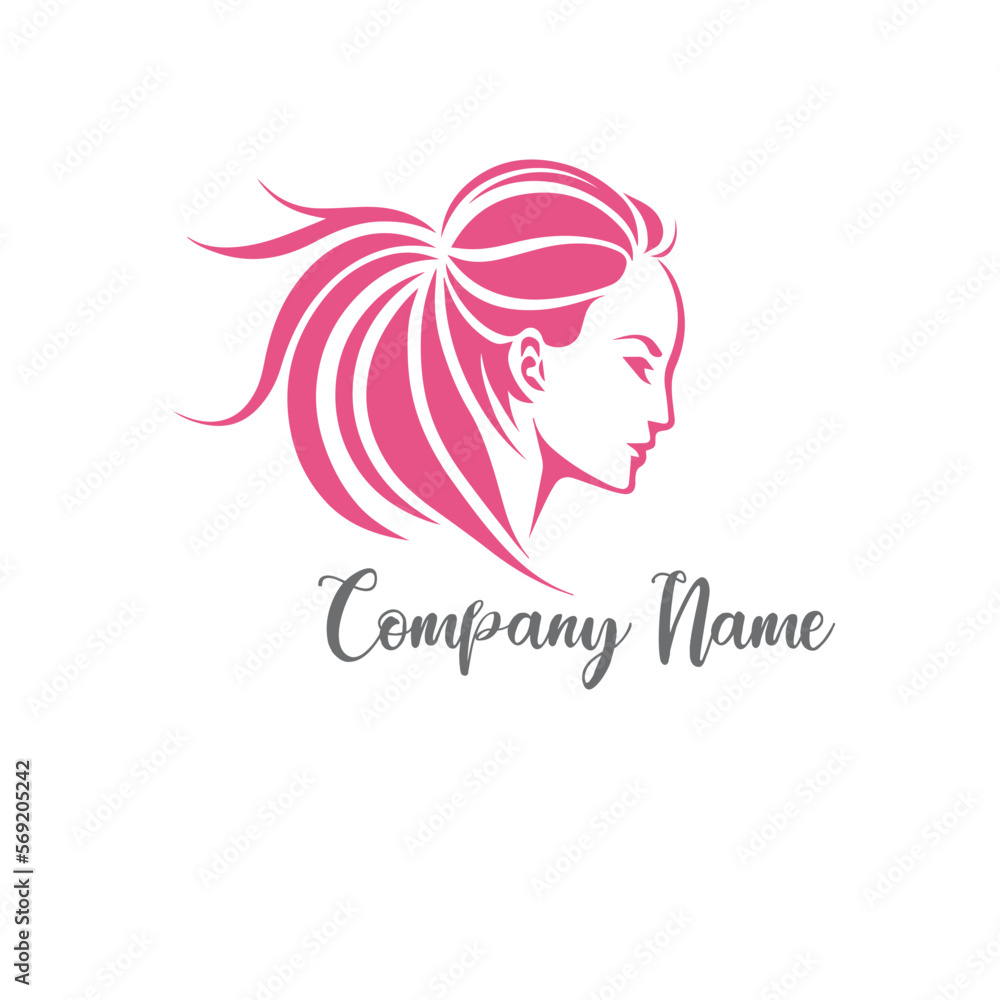 Woman silhouette logo head face logo vector design. Isolated design for ...