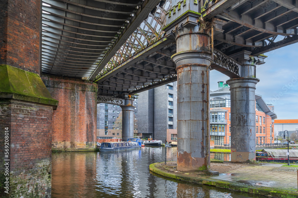 Bridgewater canal in Castlefield Manchester Bridgewater canal in Castlefield Manchester