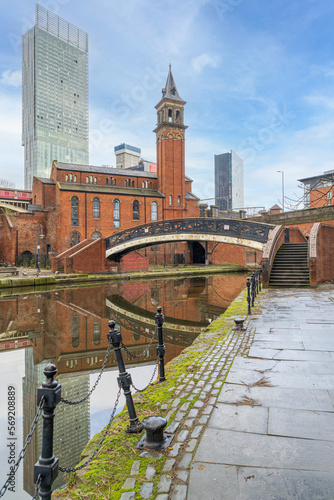 Print op canvas Castlefield Basin in Manchester