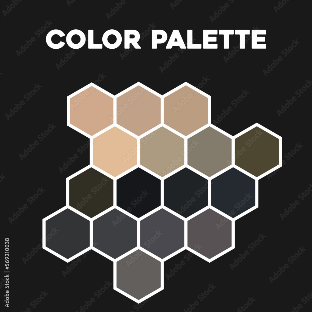 Stylish color palette 2023. Vector illustration