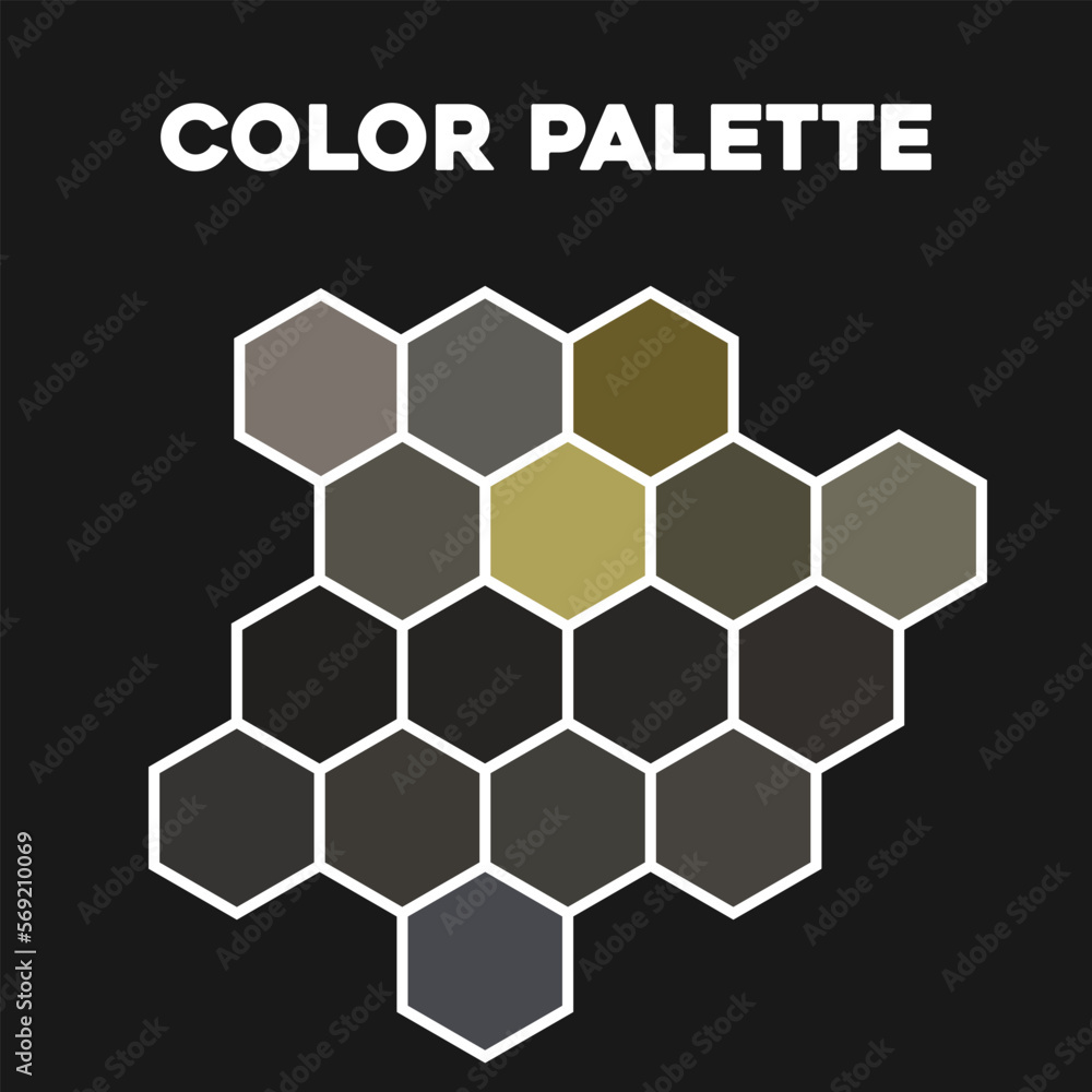Stylish color palette 2023. Vector illustration