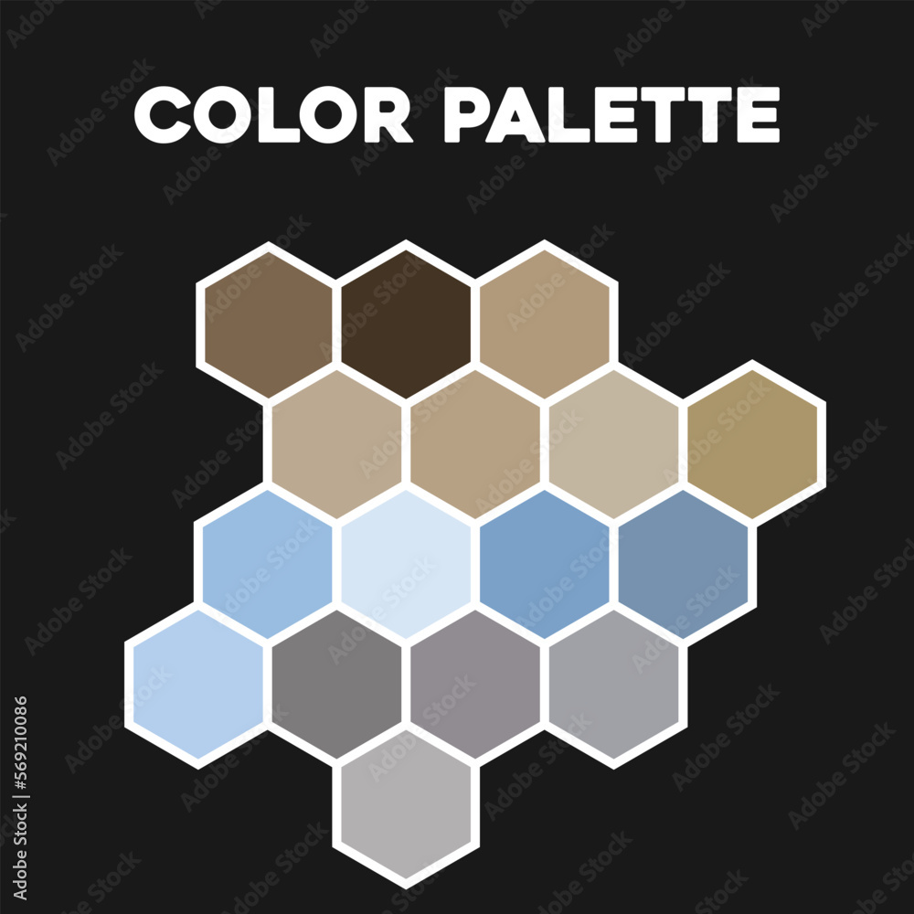 Stylish color palette 2023. Vector illustration