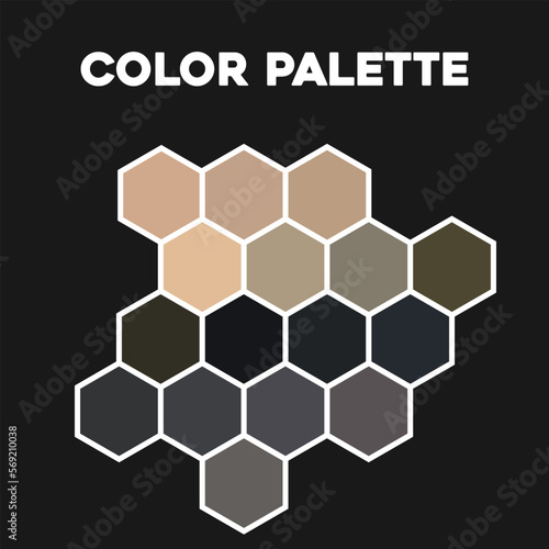Obraz na płótnie Stylish color palette 2023. Vector illustration w salonie