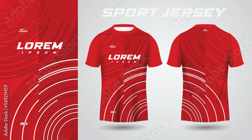 red shirt sport jersey design