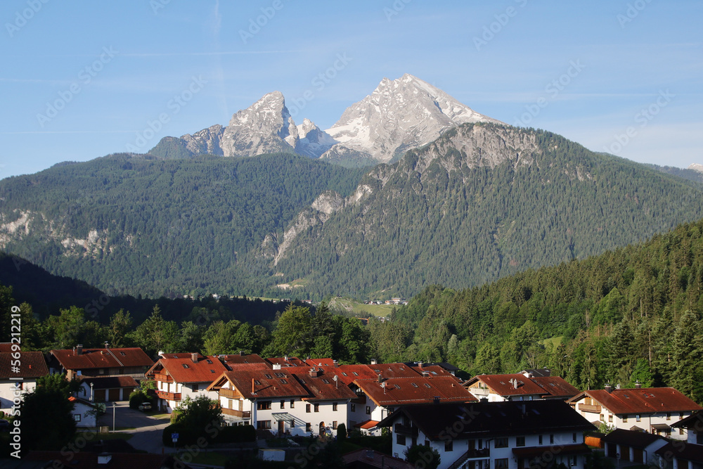 Watzmann mountain from Berchtesgaden, Germany