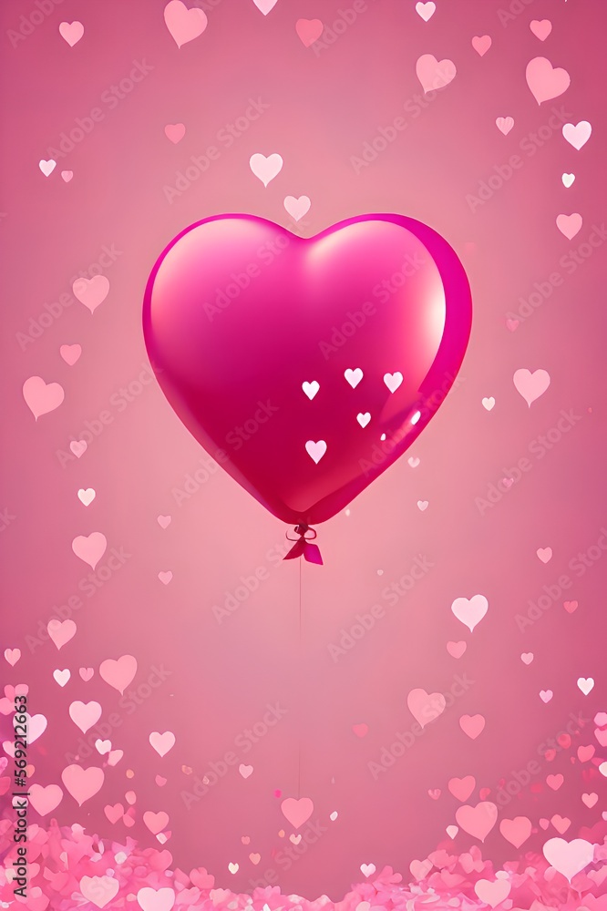 Pink background of Valentine's Day