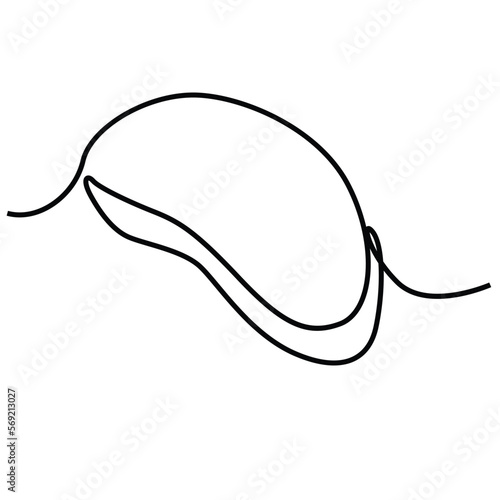 Single continuous line drawing of stylized sweet fresh bake bakery pastry in minimal continuous one line