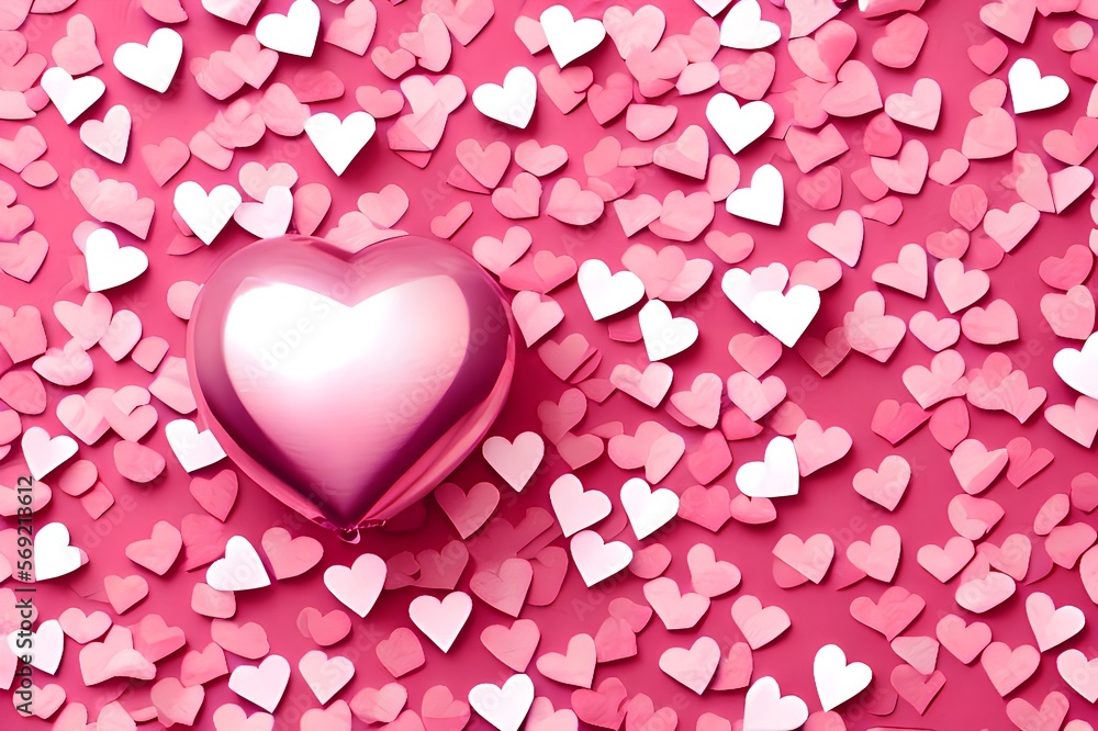 Obraz premium Pink background of Valentine's Day