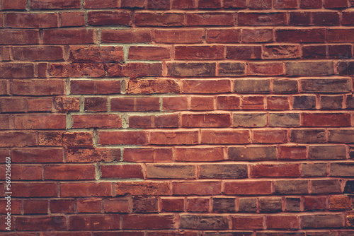 background of red bricks
