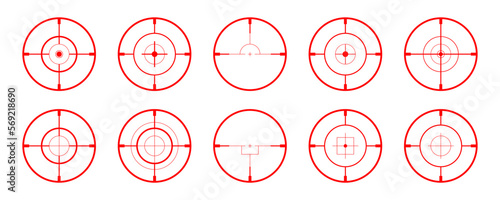 Crosshairs set vector illustration