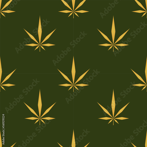 Abstract Seamless pattern vector cannabis symbol. Medicine cannabis sign. Marijuana legalize. Hash, ganja cbd rasta indica sativa logo. For design, logo, illustration, animation, etc.