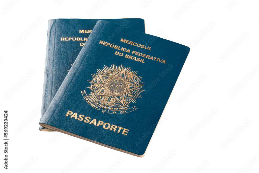 Brazilian passport isolated. travel document Brazilian passport isolated. travel document