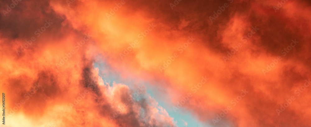 Aesthetic dramatic pink, purple and blue clouds background