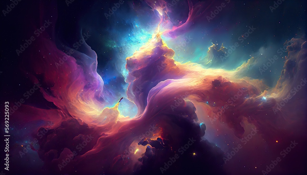 Galactic Space Nebula - generative ai
