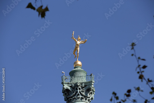 golden statue in bastie park 