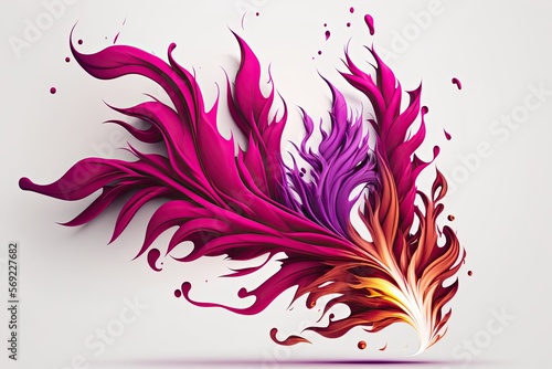 magenta color flame movement