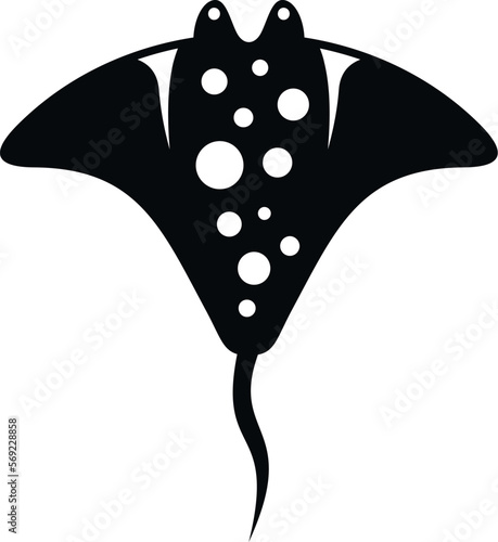 Stingray icon simple vector. Sea animal. Fish ray