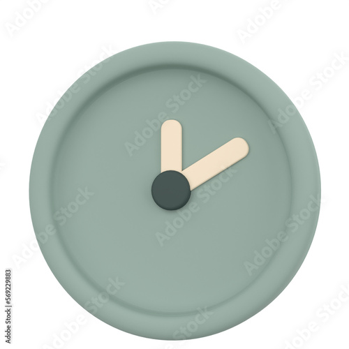 3D wall clock for home furnishings. Object on a transparent background