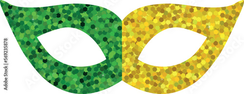 Carnival mask Mardi gras glitter vector illustration