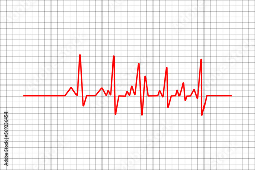 heartbeat on the monitor vector illustration