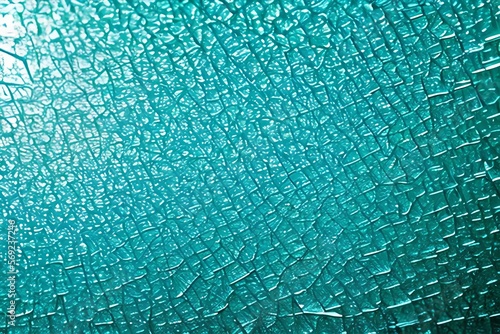 Broken glass abstract blue background generative ai
