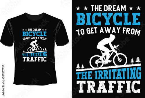 The dream bicycle to get away from the irritating traffic, BMX Bike T-Shirt Design