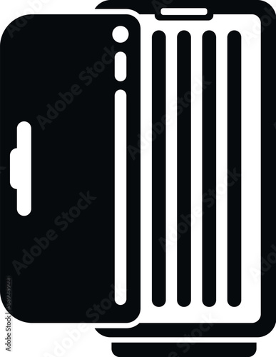 Uv solarium icon simple vector. Tanning bed. Spa salon