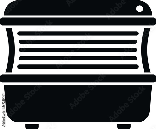 Ultraviolet solarium icon simple vector. Sun bed. Care lamp