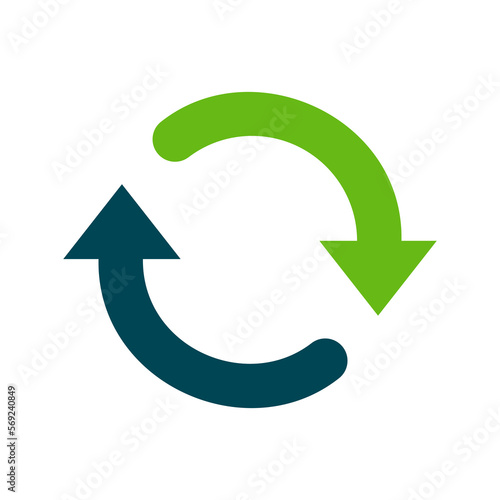 Flat icons for recycle spin, recycle , update , reload ,  refresh icon