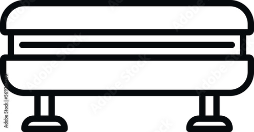 Skin solarium icon outline vector. Tan bed. Beauty salon
