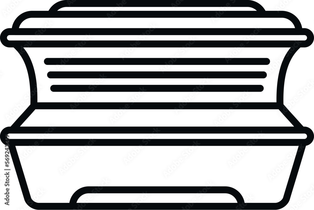 Solarium machine icon outline vector. Spa salon. Body sunlight Solarium machine icon outline vector. Spa salon. Body sunlight