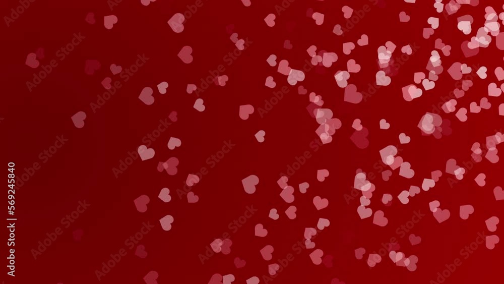 Beautiful confetti hearts falling on red background. Invitation Template Background Design, Greeting Card, Poster. Valentine Day. Beautiful confetti hearts falling on red background. Invitation Template Background Design, Greeting Card, Poster. Valentine Day.
