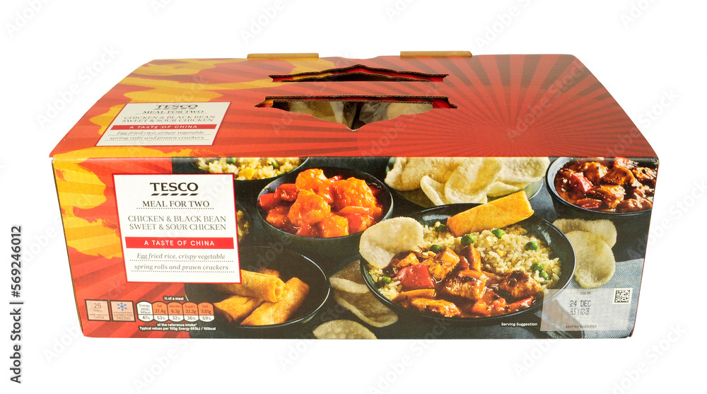 Tesco Chinese meal for two with chicken and black bean sauce and sweet
