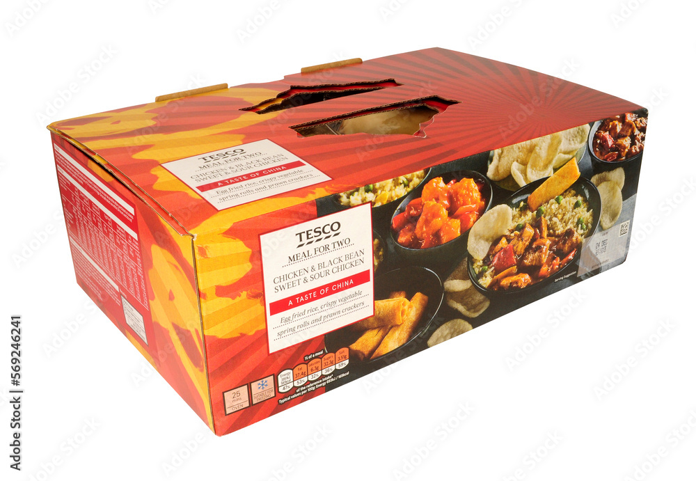 Tesco Chinese meal for two with chicken and black bean sauce and sweet