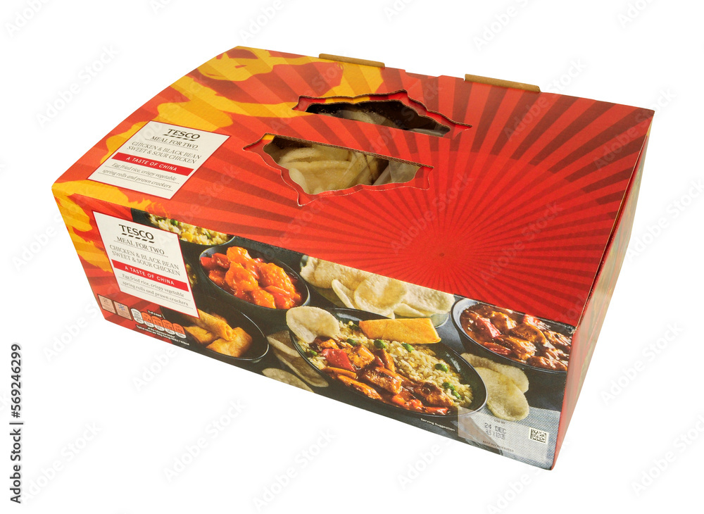 Tesco Chinese meal for two with chicken and black bean sauce and sweet and sour chicken Stock