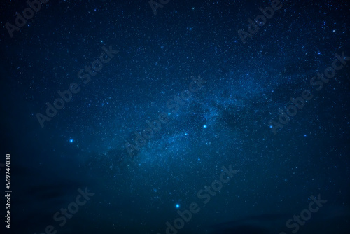 Low angle view of beautiful blue night sky with stars