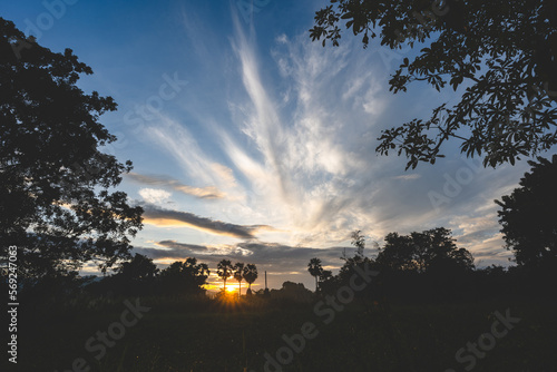 A beautiful sunset evening ...