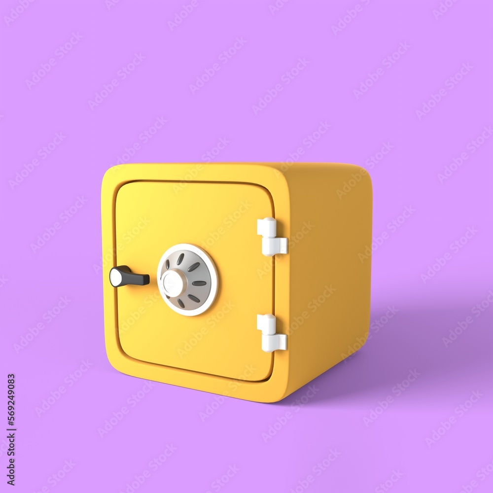 3d render safe box to protect saving or deposit cash. stored money secure and banking safety concept. 3d render safe box to protect saving or deposit cash. stored money secure and banking safety concept.